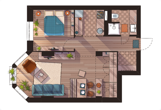 Levantamos un plano de la casa